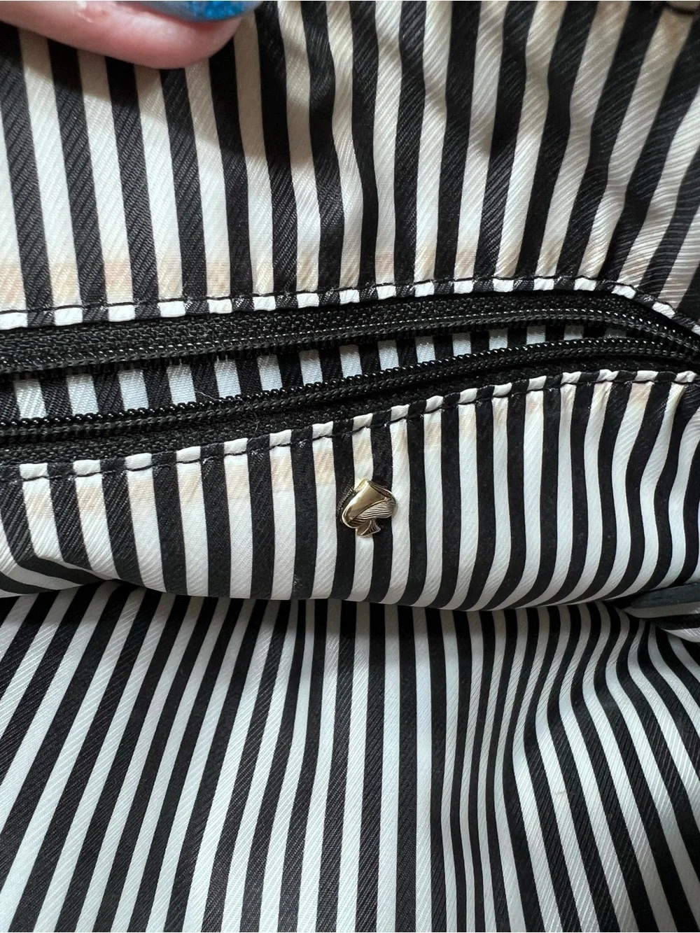 kate spade Black Pebbled Leather Shoulder Bag with Gold Hardware